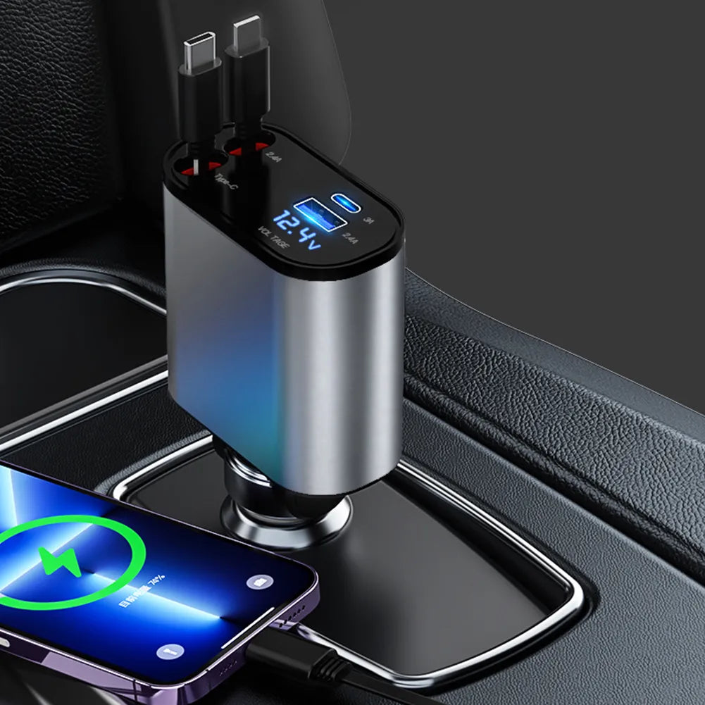 4-in-1 Stretchable Car Charger