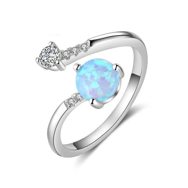 Baby Blue Opal Ring