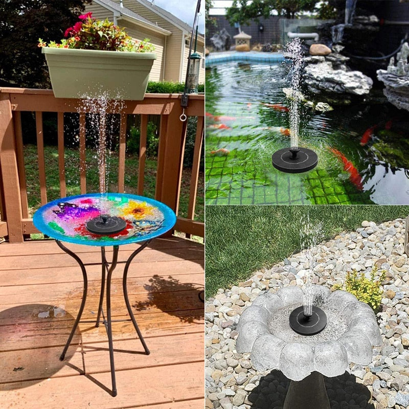 Mini Solar-Powered Water Fountain